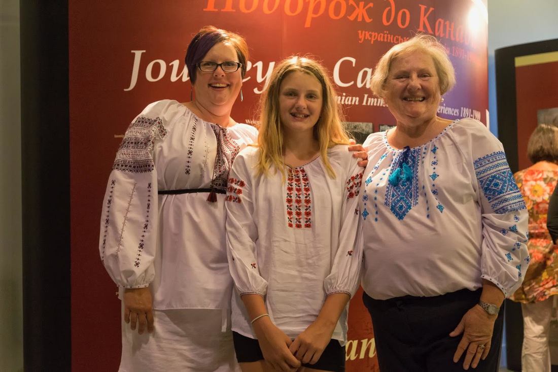 Attendees at the opening of the Journey to Canada temporary exhibit on Ukrainian immigration, July 21st, 2016.