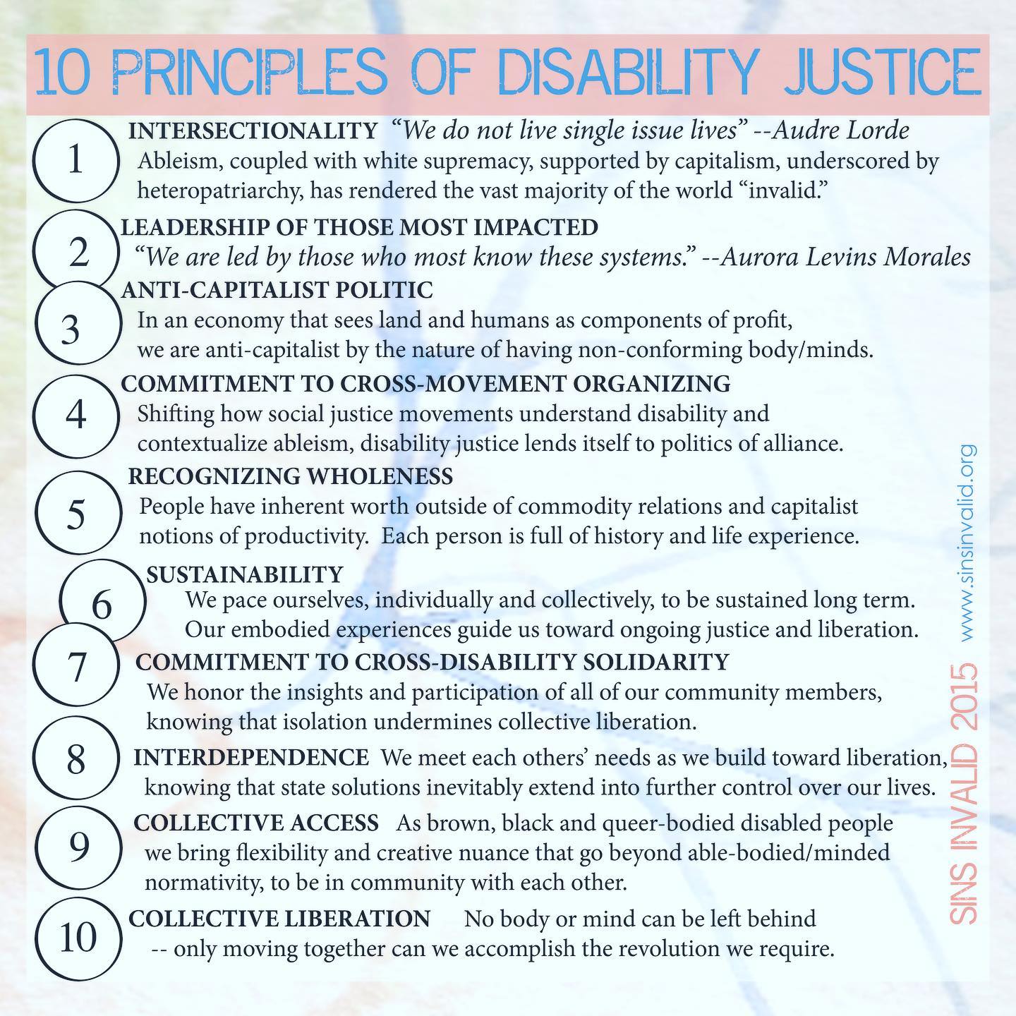 10 Principles of Disability Justice