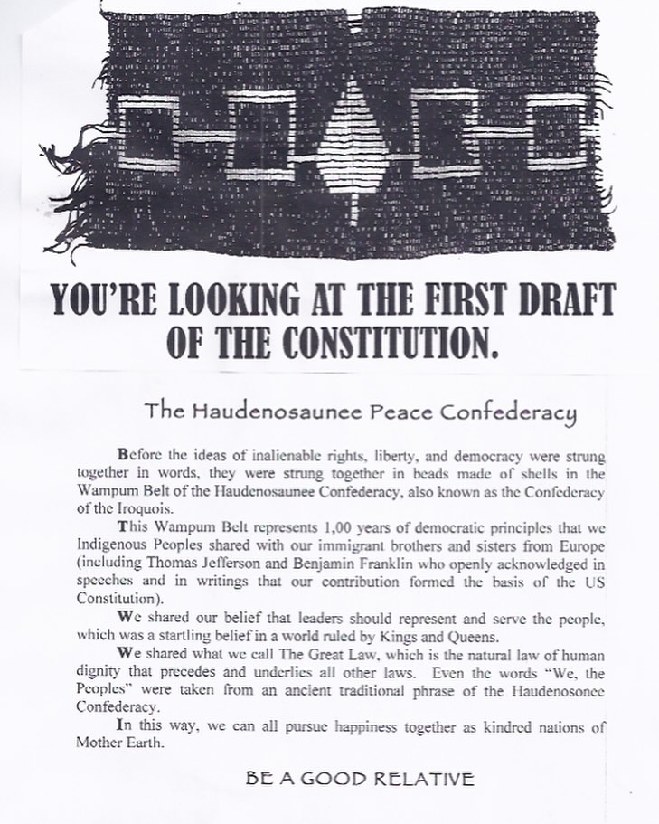 The First Draft of the Constitution. The Haudenosaunee Peace&nbsp;Confederacy